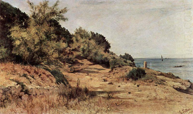 Giovanni Fattori Bewaldeter Strand china oil painting image